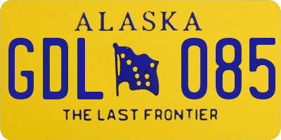 AK license plate GDL085