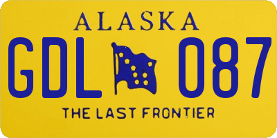 AK license plate GDL087