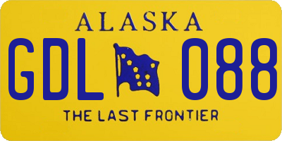 AK license plate GDL088