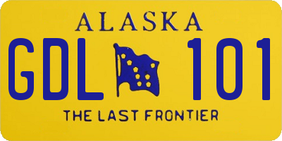 AK license plate GDL101
