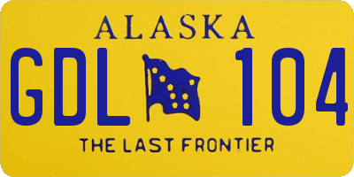 AK license plate GDL104