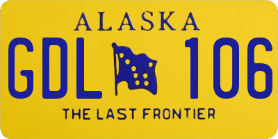 AK license plate GDL106