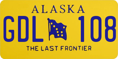 AK license plate GDL108
