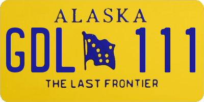 AK license plate GDL111