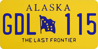 AK license plate GDL115