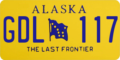 AK license plate GDL117