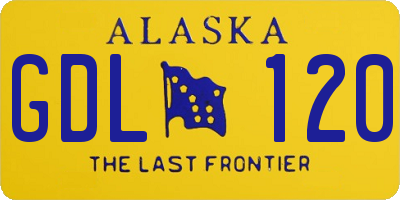 AK license plate GDL120