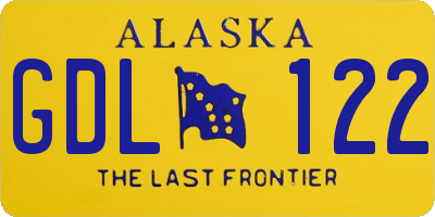 AK license plate GDL122