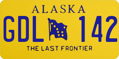 AK license plate GDL142