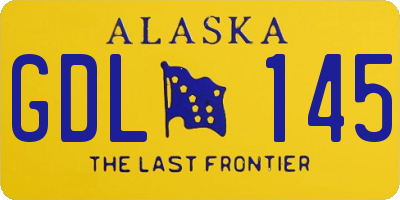 AK license plate GDL145