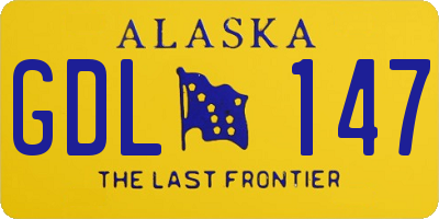AK license plate GDL147