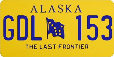 AK license plate GDL153
