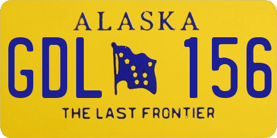 AK license plate GDL156