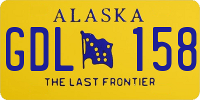 AK license plate GDL158