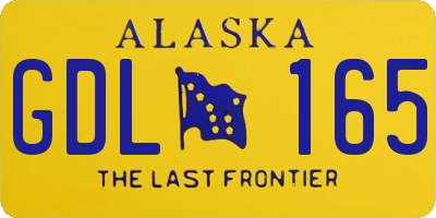 AK license plate GDL165
