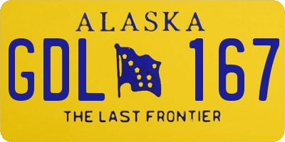 AK license plate GDL167