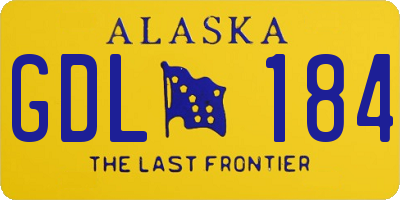 AK license plate GDL184