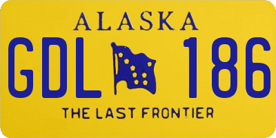 AK license plate GDL186