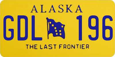 AK license plate GDL196