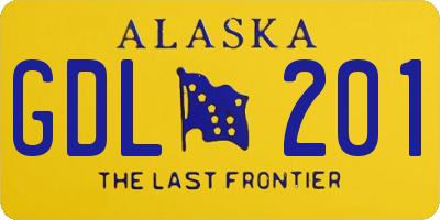 AK license plate GDL201