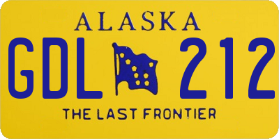 AK license plate GDL212