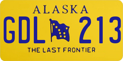 AK license plate GDL213