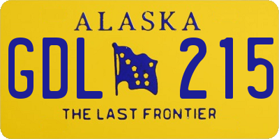 AK license plate GDL215