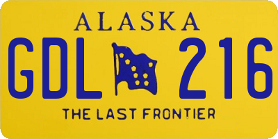 AK license plate GDL216