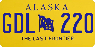 AK license plate GDL220