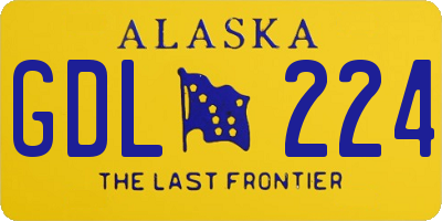 AK license plate GDL224