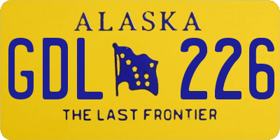 AK license plate GDL226