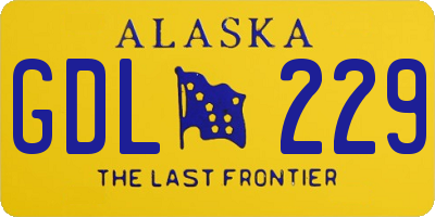 AK license plate GDL229