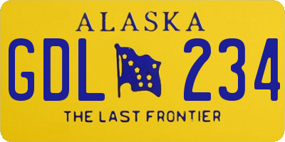 AK license plate GDL234
