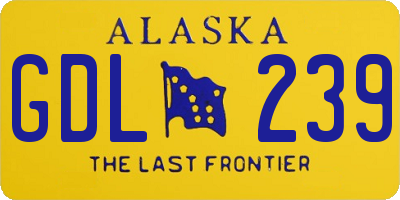 AK license plate GDL239