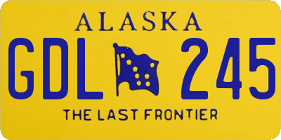 AK license plate GDL245