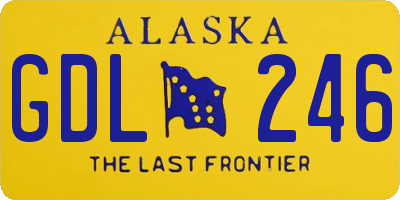 AK license plate GDL246