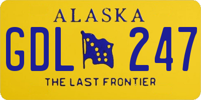 AK license plate GDL247