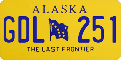 AK license plate GDL251