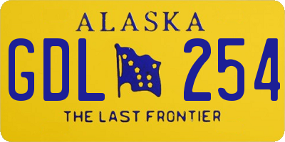 AK license plate GDL254