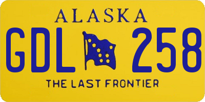 AK license plate GDL258