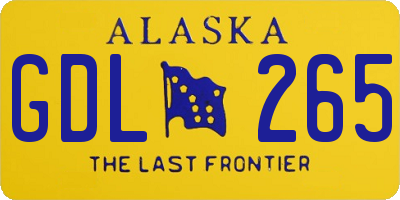 AK license plate GDL265