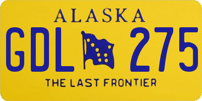 AK license plate GDL275