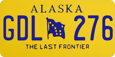 AK license plate GDL276