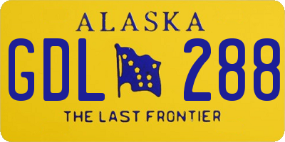 AK license plate GDL288