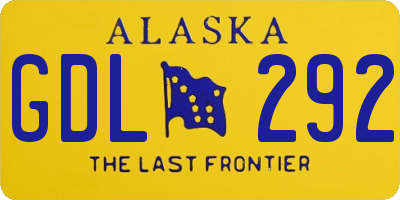 AK license plate GDL292