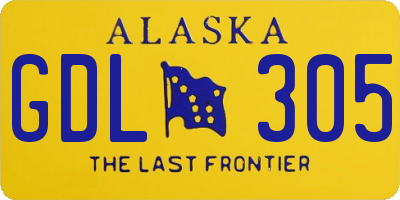 AK license plate GDL305