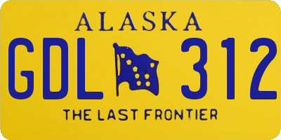 AK license plate GDL312