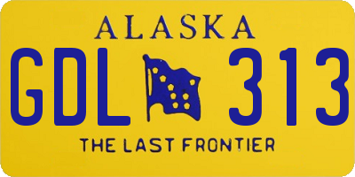 AK license plate GDL313