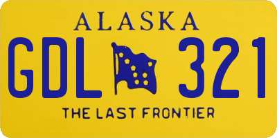AK license plate GDL321