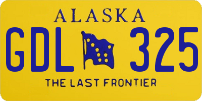 AK license plate GDL325